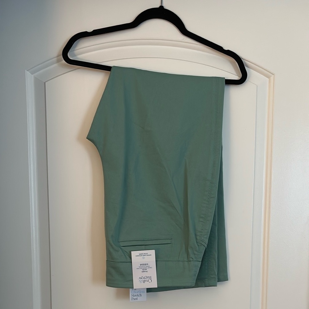 Croft & Barrow Straight Mid Rise Pants 16 Regular Color Spring Teal - Picture 1 of 10